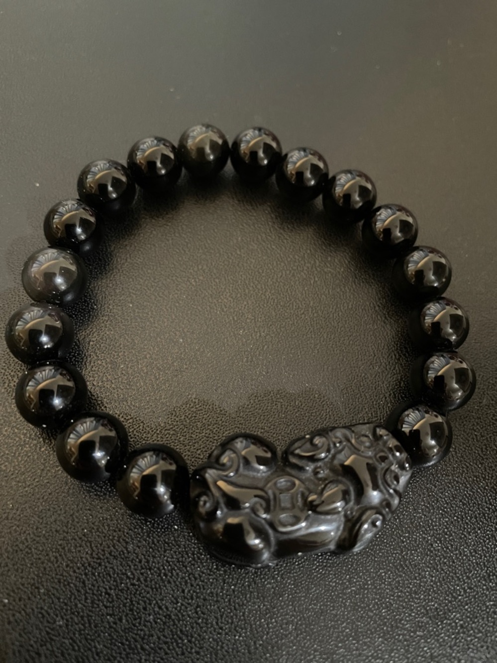Unisex Stretch Onyx Bracelet